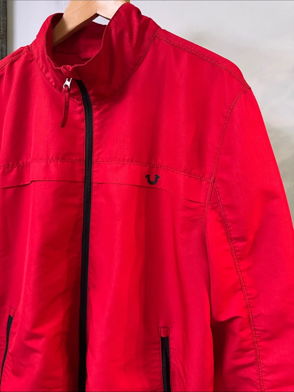 True Religion Men’s Red Windbreaker Jacket